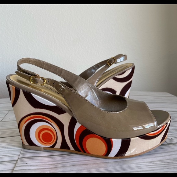 Naturalizer Patent Leather Wedges with Satin Heel - Picture 6 of 10